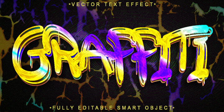  Graffiti Street Urban Typography Style Vector Fully Editable Smart Object Text Effect