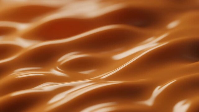 Smooth caramel surface with waves.
