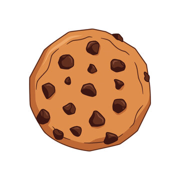 Chocolate Chip Cookie Closeup View.