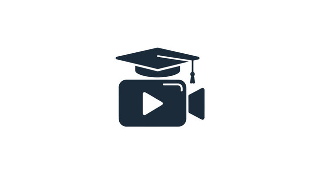 Graduation Academic Education Video Icon.