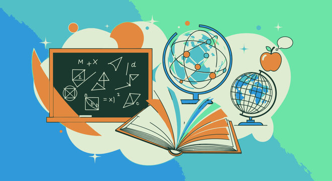 Education Learning School Book Globe.