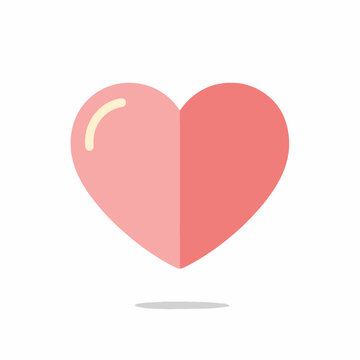 Pink Heart Icon Symbol Love.