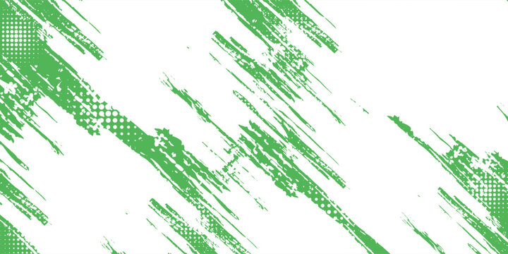 Abstract green grunge background with halftone effects.