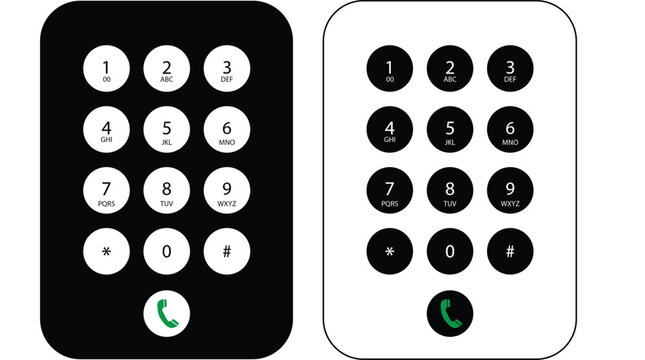 Minimalist Black Dialer Keypad UI Design (Light & Dark Mode Mobile Interface)