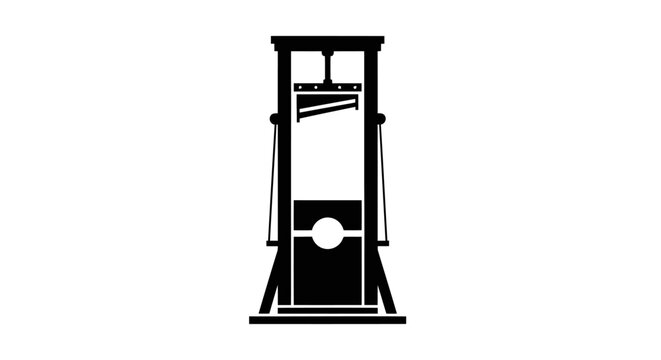 A guillotine on a white background