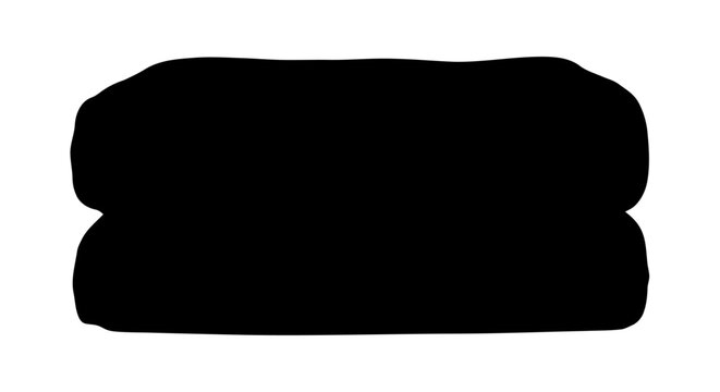 A black silhouette of a hamburger bun