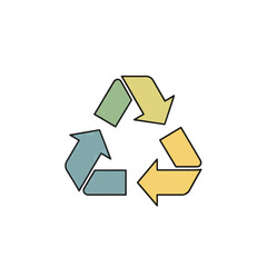 Fototapeta premium Recycling Symbol Made of Arrows.