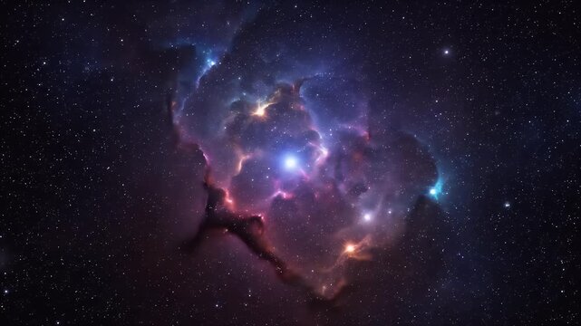 A stunning astronomical event reveals a vibrant nebula in space with stars
