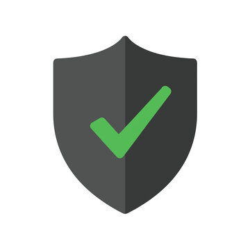 Shield with green check mark symbol 1.