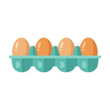 Brown Eggs in Green Carton.