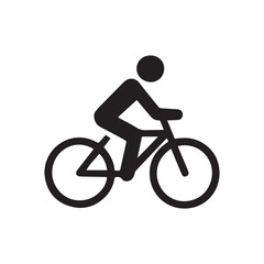 Obraz premium Bicycle Icon – Cycling, Ride & Eco Transport Vector Symbol