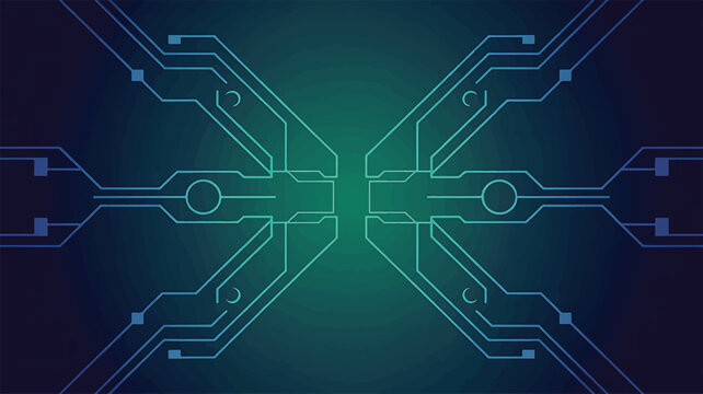 Digital Crossroads: Intricate lines and nodes intertwine, forming an abstract representation of digital connectivity.