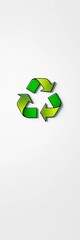 Obraz premium Recycling icon isolated on a light background, ||green recycling symbol, waste management