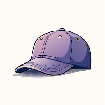 Purple baseball cap illustration