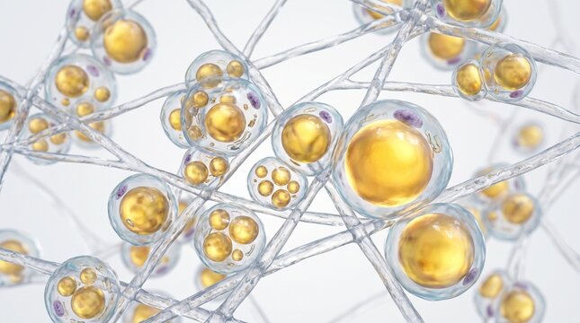 3D Visualization of Lab-Grown Animal Fat Cells on Bio-Scaffold