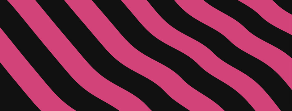 Pink and white abstract pattern with edgy black texture. Bright line wave design wavy marble and psychedelic background elements. Create fluid blurry backdrop for premium screen.
