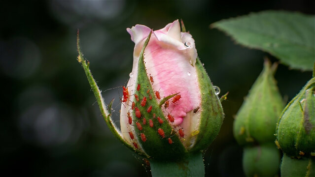 This is a white rosebud, with a smooth blurred background, suitable for wallpaper, backdrop, and so on