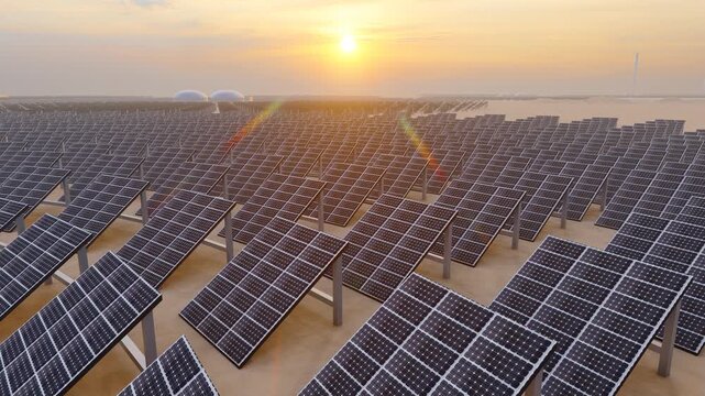 Giant New Energy Photovoltaic Solar Power Plant(3D software Lumion makes non-AI)

