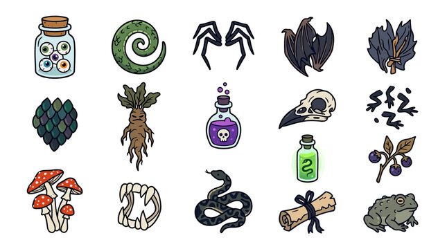 Fantasy magical mystical symbols.