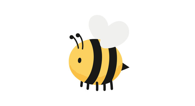 Cartoon bee insect flying creature.