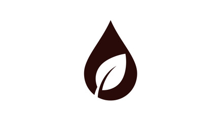 Fototapeta premium Eco friendly leaf drop logo symbol.
