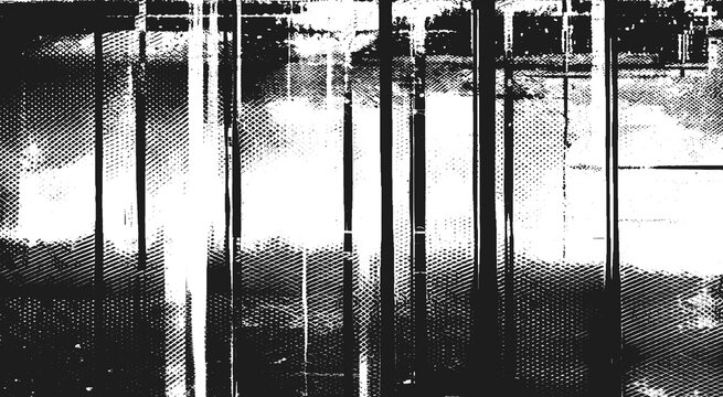 Seamless broken printer streaky faded lines Black color ink toner texture overlay. Abstract bad blurry vintage xerox photocopy glitch noise pattern. Dystopia core aesthetic gritty grunge. PNG image 