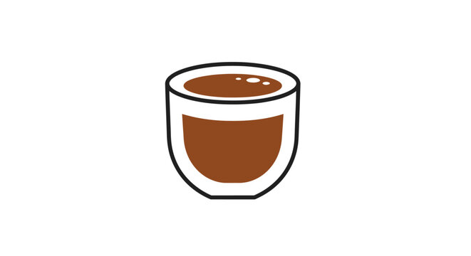 A cup of hot brown coffee.