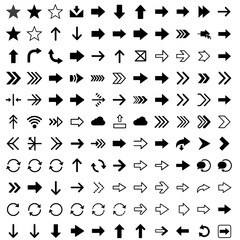 Naklejka premium Arrow Icons Set PNG, UI Elements, Transparent Background
