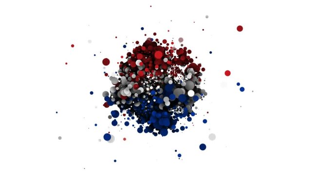 Futuristic Data Particles Create an Iconic Transition of the Paraguay Flag