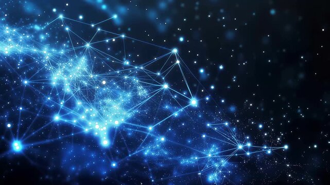 Stars and light particles blend in a dark space scene showing the vastness of the universe in stunning colors, created with digital art techniques and featuring bright elements against black