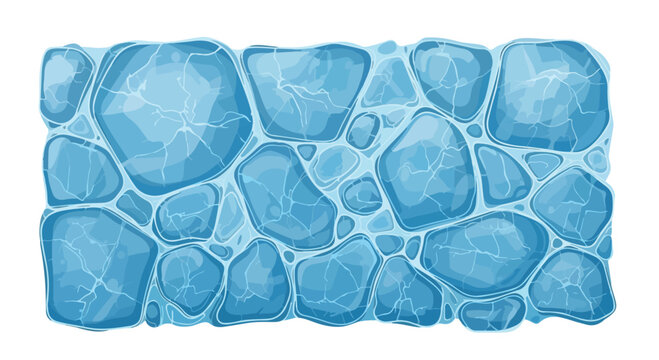 Soft blue stone texture with turquoise cobblestone pattern creating a cool decorative background for design projects