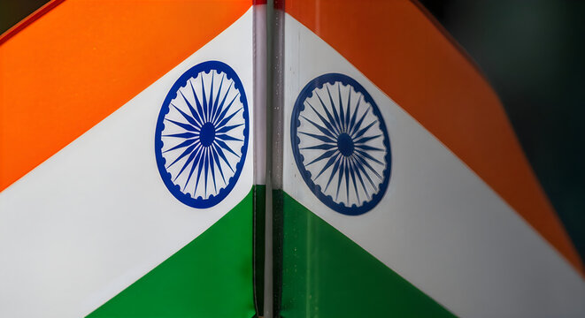 India independence day vibrant tricolor flag waving proudly