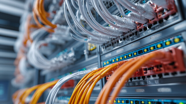 Network infrastructure equipment with neatly arranged cables