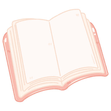 Handdrawn Illustration of  Open Book