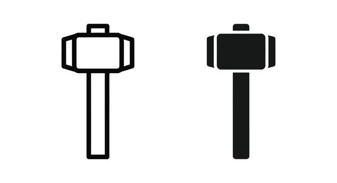 Sledgehammer icon set
