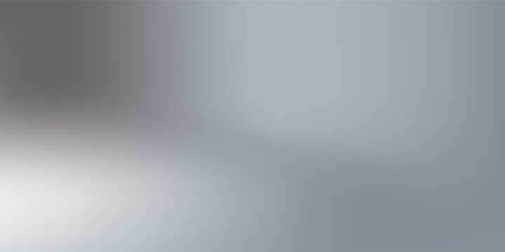 Silver foil background with metal mirror texture. Chrome gradient surface with light gloss. Vector aluminum grey sheet with reflection. Platinum and titanium abstract cold bg