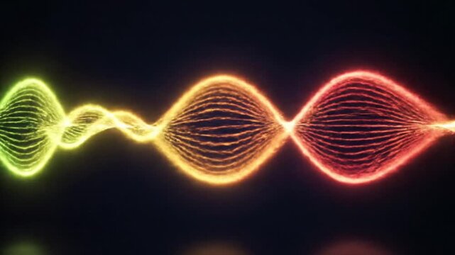 A glowing fractal wave of blue light and plasma motion creates a bright energy design against a dark black space backdrop texture