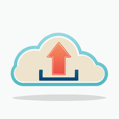 Fototapeta premium Cloud Upload Icon