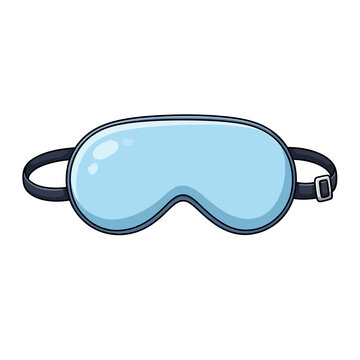 Light Blue Sleep Mask with Strap