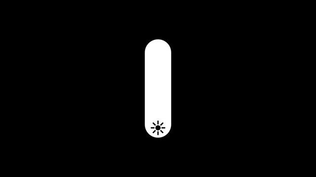 Adjusting screen brightness level UI animation. 4K Video