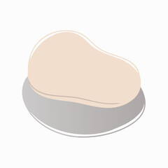 Fototapeta premium Abstract organic shape with soft shadow