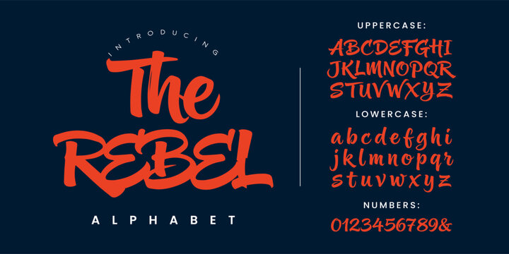 The Rebel Alphabet Edgy Brush Script Font for Urban Streetwear and Action Sports Graphic Design