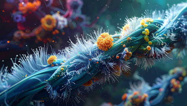 Abstract macro organism illustration
