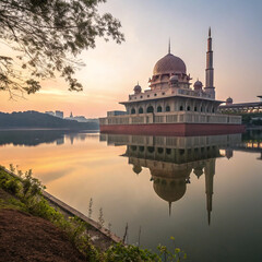 Naklejka premium Mosque in the morning