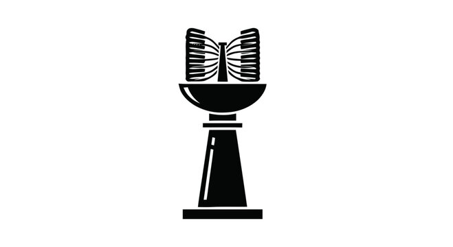 Black trophy cup icon symbol.