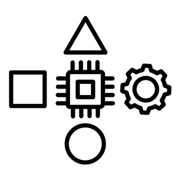 Ai Algorithm  Icon Element For Design 