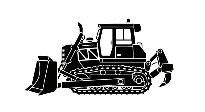 Bulldozer Construction Equipment Machine.
