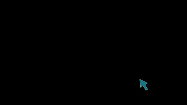 Mouse pointer cursor click press animation, cursor click animated Burst Effect. Cursor Pointer Icon Clicking, Mouse Click Cursor Loop Animation 