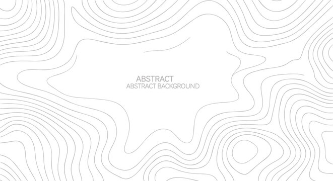 Abstract topographic background, contour map design, white and grey lines, minimalist texture, vector illustration