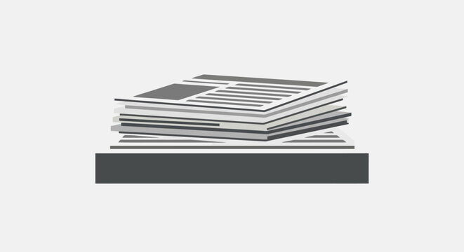 A Stack of Newspapers on a Shelf A Visual Representation of News and Information Dissemination